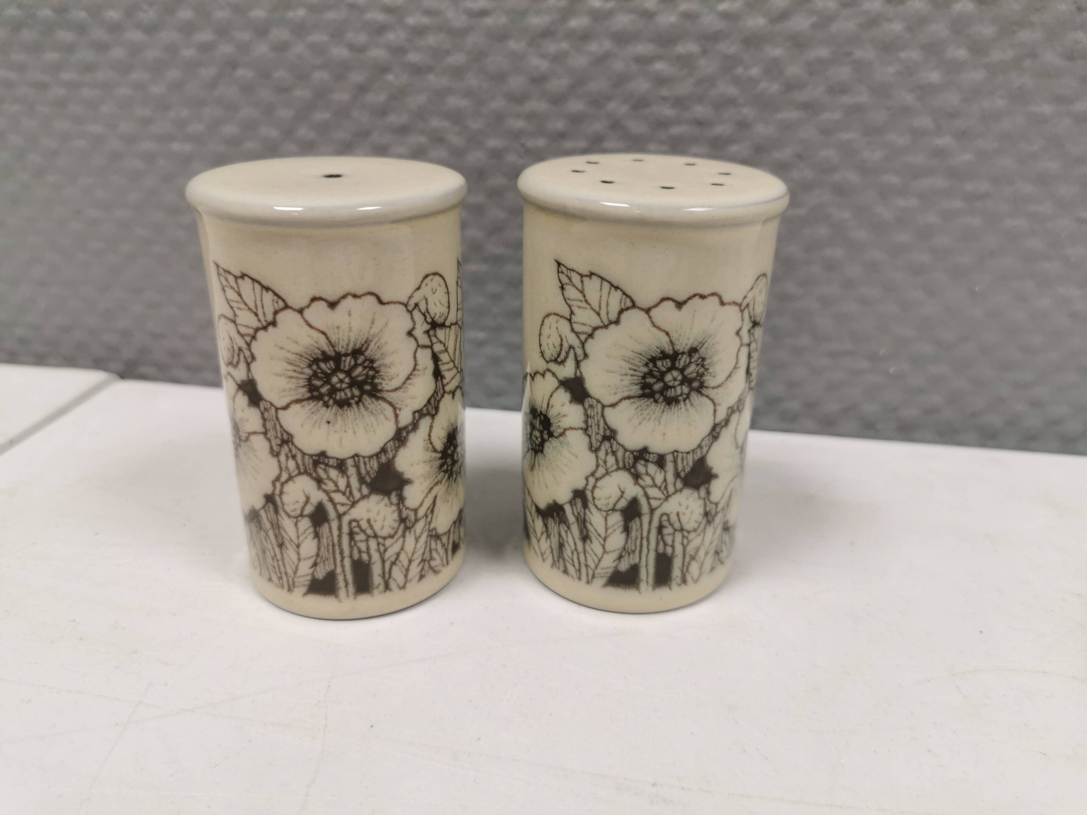 Beautiful salt and pepper set in porcelain from English Hornsea