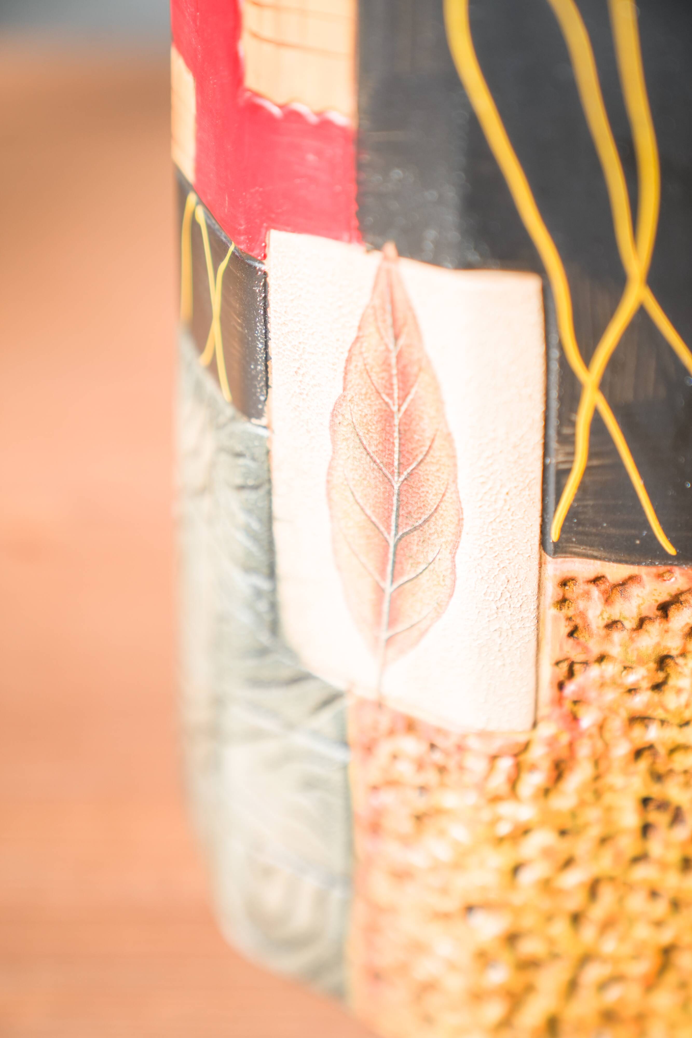 Pair of 1980s-90s Terracotta Vases – Geometric and Textured Design