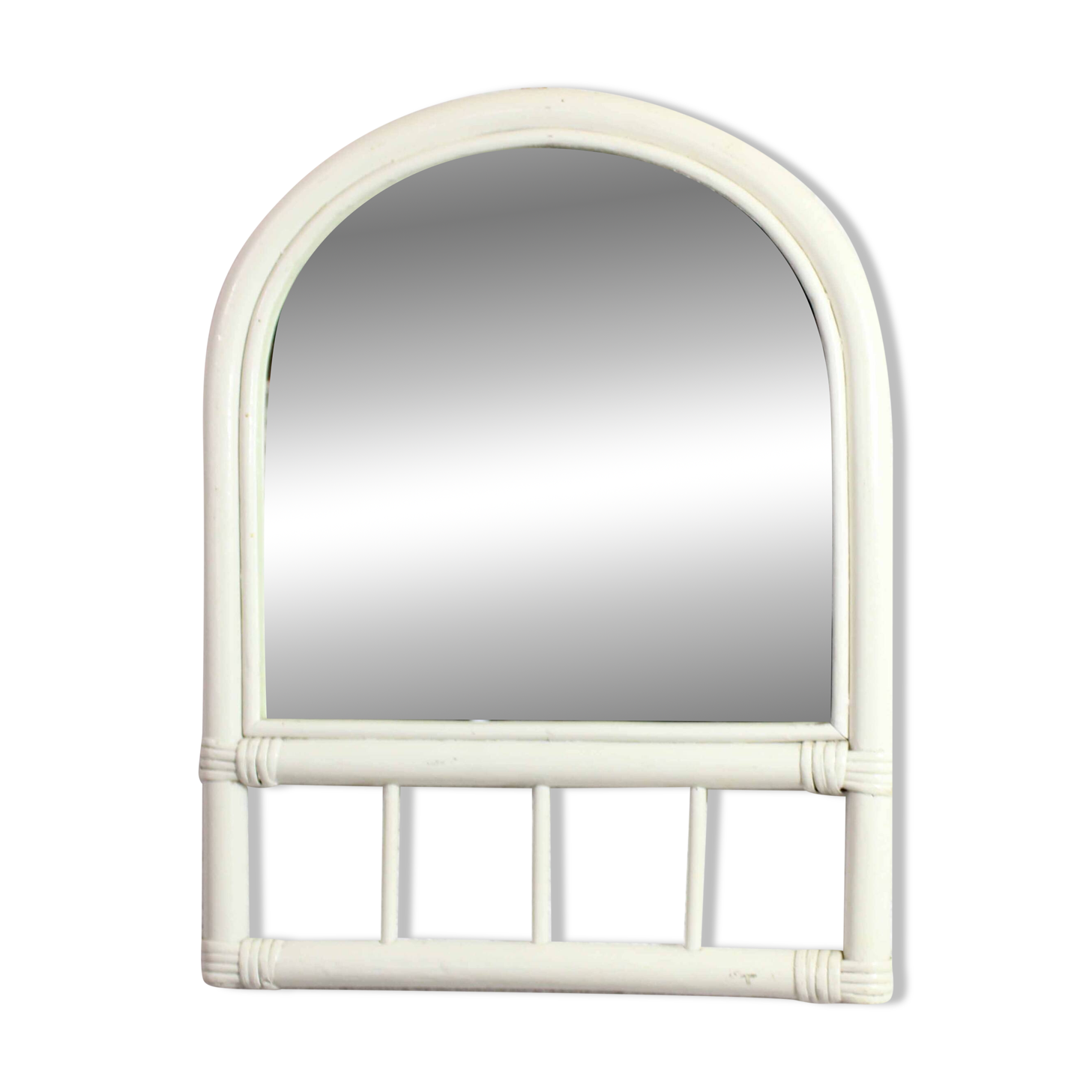 Miroir vintage en rotin