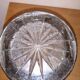 Large carved crystal vase