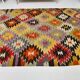 6x10 Tapis Kilim Turc Laine Fait Main, Style Bohème, Motifs Géométriques,