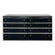 Black and chrome 8-drawer chest of drawers from the 70s - 80s
