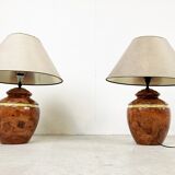 Pair of chic table lamps, 1980s