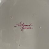 St Clement France plate, floral basket and rooster decoration