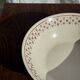 Set of a salad bowl and a vintage brown circular dish D28.