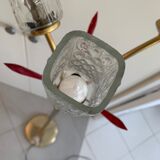 Lampadaire vintage laiton 3 feux 1960