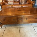 Solid wood coffee table – 1990s – with drawers
