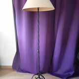 Vintage floor lamp - 40s , wrought iron with scroll feet