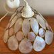 Lampshade in mother-of-pearl and brass