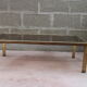 Brass coffee table and 1970 smoked glass