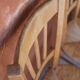 Set of 5 rustic straw chairs
