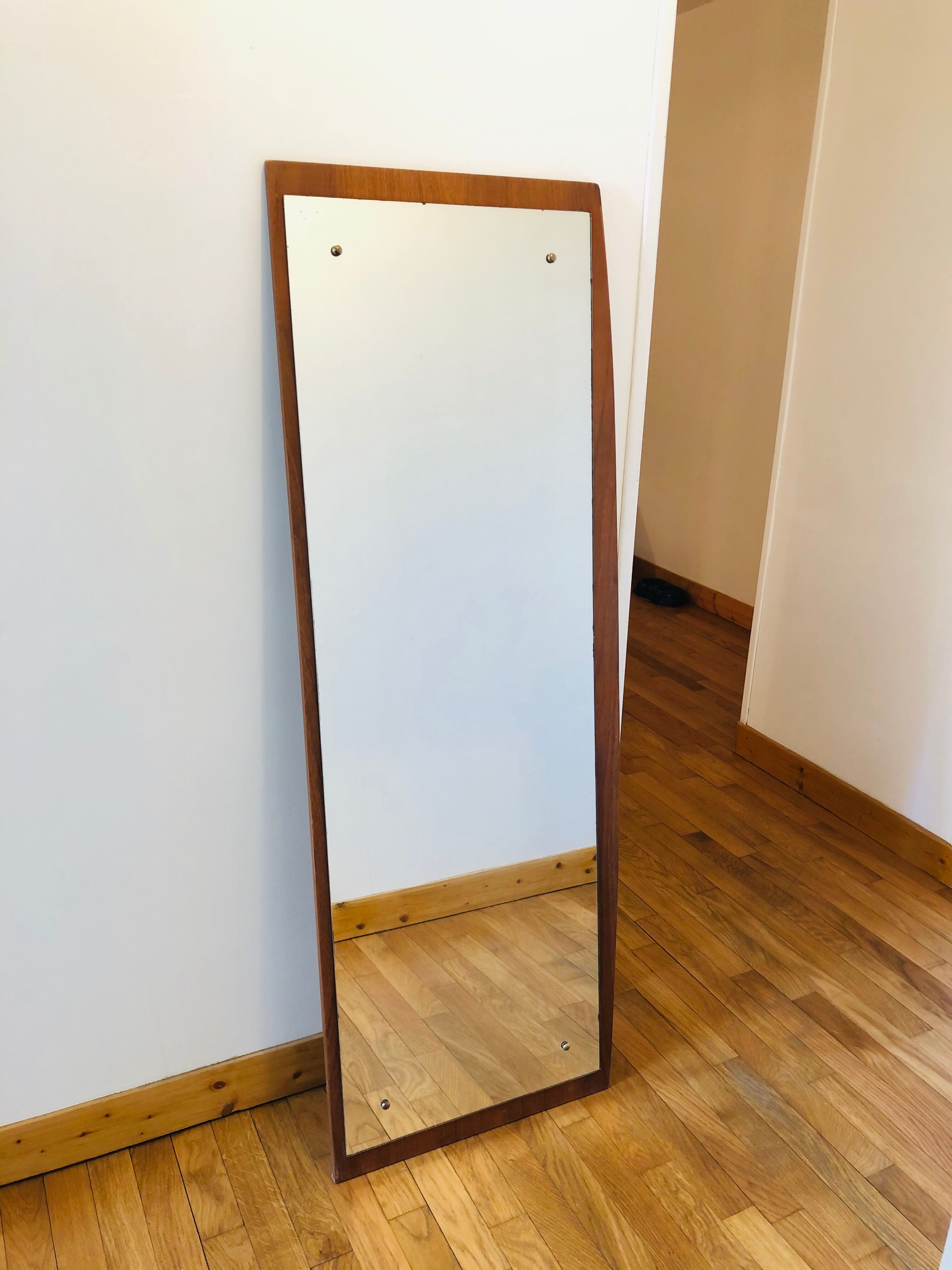 Scandinavian teak mirror