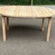 Table de repas ronde, ovale extensible scandinave en sapin poncé