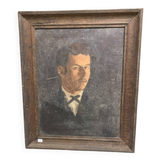 Old portrait of a man 50 x 41 XIX
