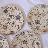 Set of 4 old polychrome plates