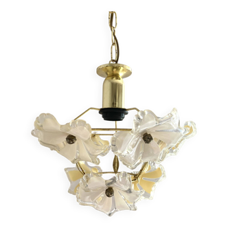 Murano glass flower pendant light, Italy 1970