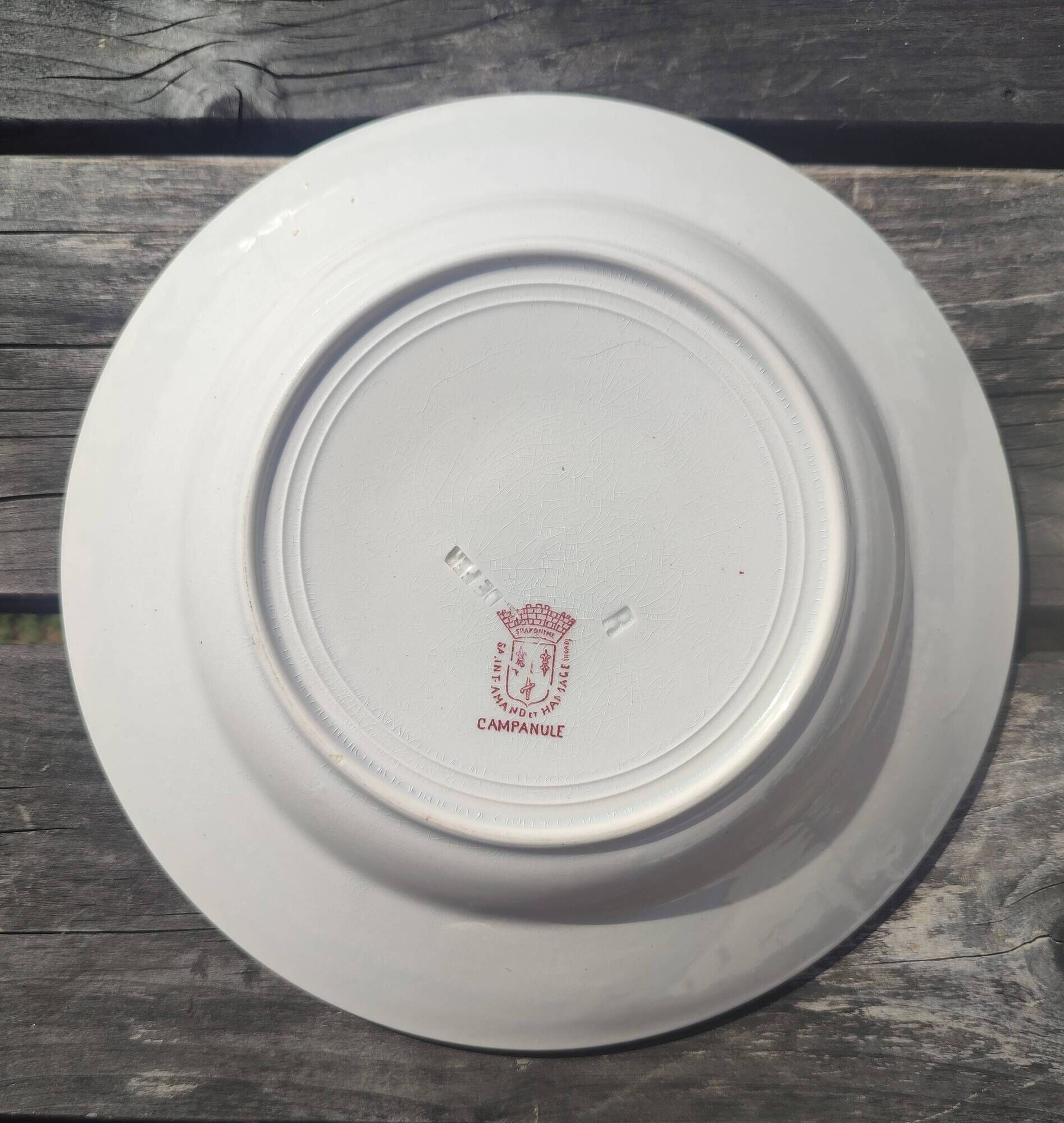 Set of two deep plates Terre de Fer Saint-Amand & Hamage model Campanule