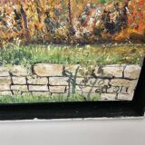 Oil on Canvas Painting of a Burgundian Village signed Blayo