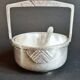 Art Deco silver-plated ice bucket + cocktail spoon