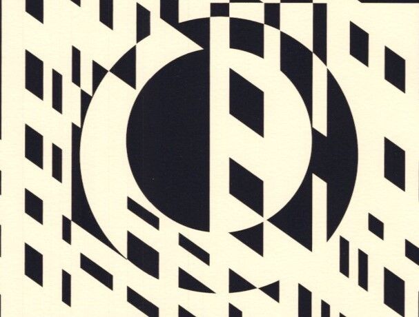 Victor vasarely, g-linn, 1951. original silkscreen print signed and numbered