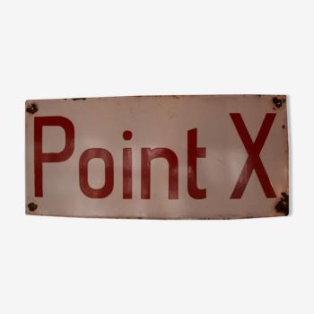Enamelled plate "Point X"