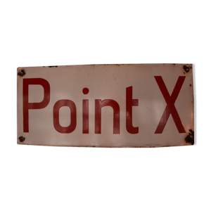 Plaque émaillée Point X