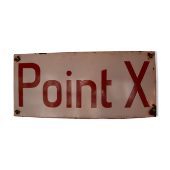 Enamelled plate "Point X"