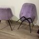 Pair of furry armchairs