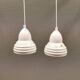 Two small ceramic hanging lights from Danish Søholm, estimated 1980s.