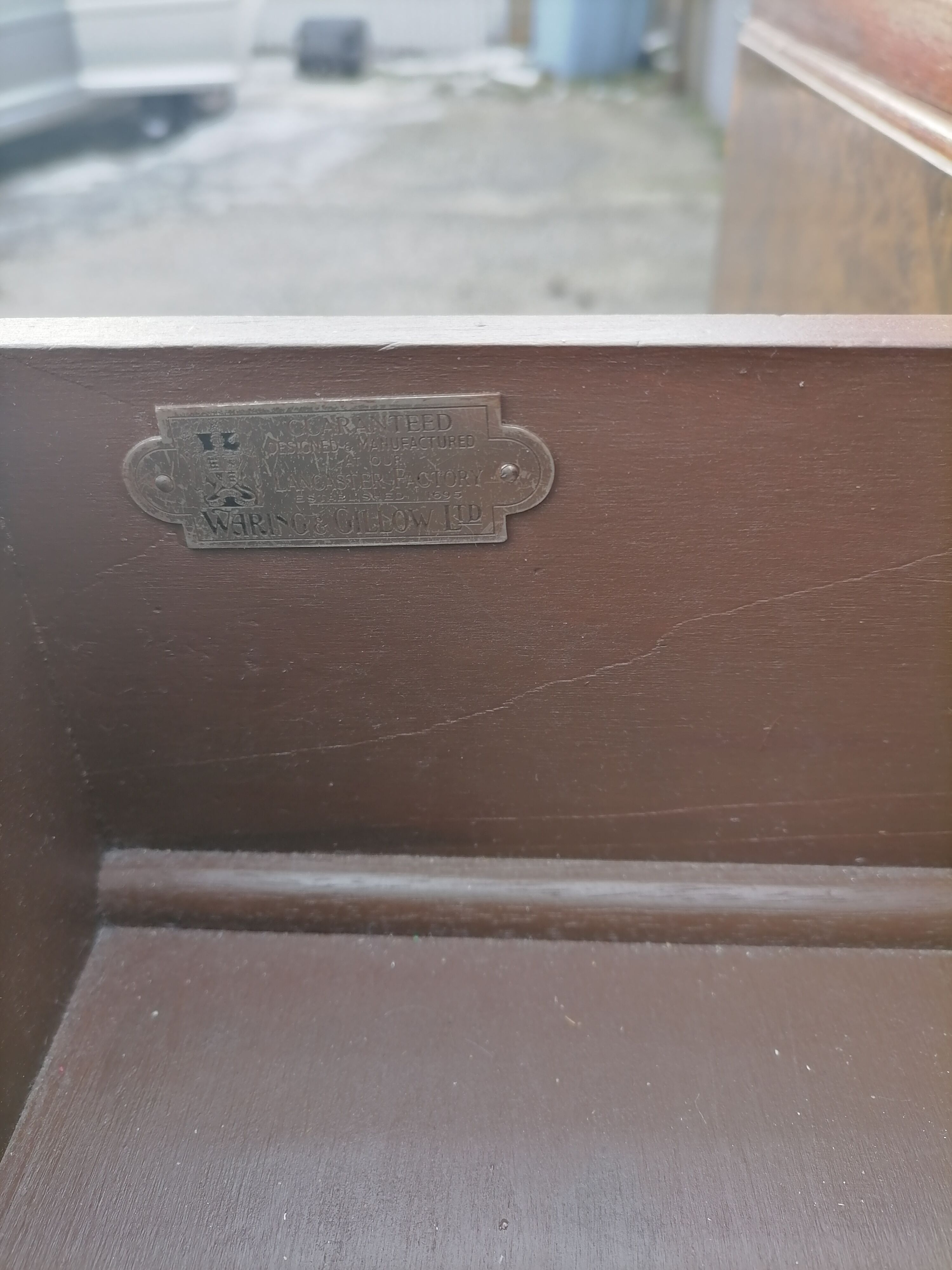 Furniture 1950 gillow and waring Lancaster signed