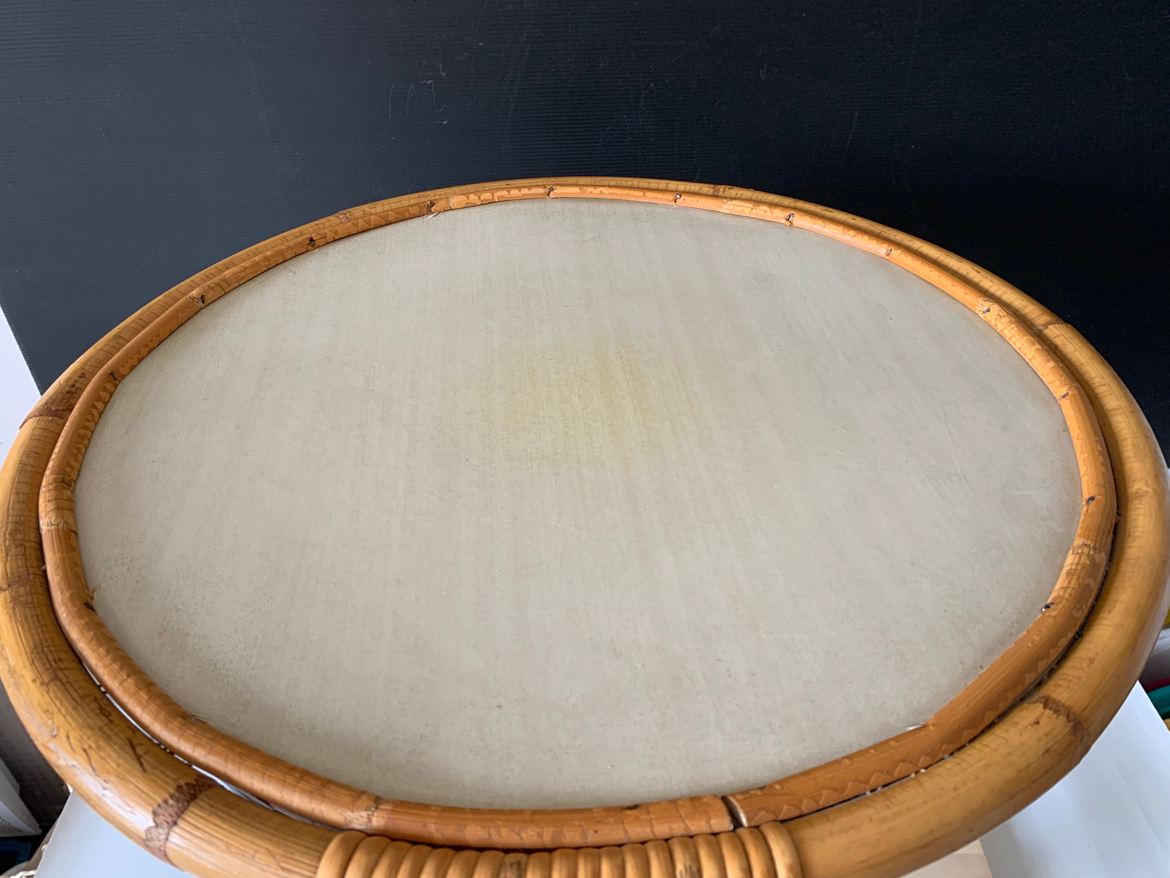 Vintage rattan table