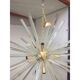 Transparent Clear Murano Style Glass Triedo Sputnik Chandelier