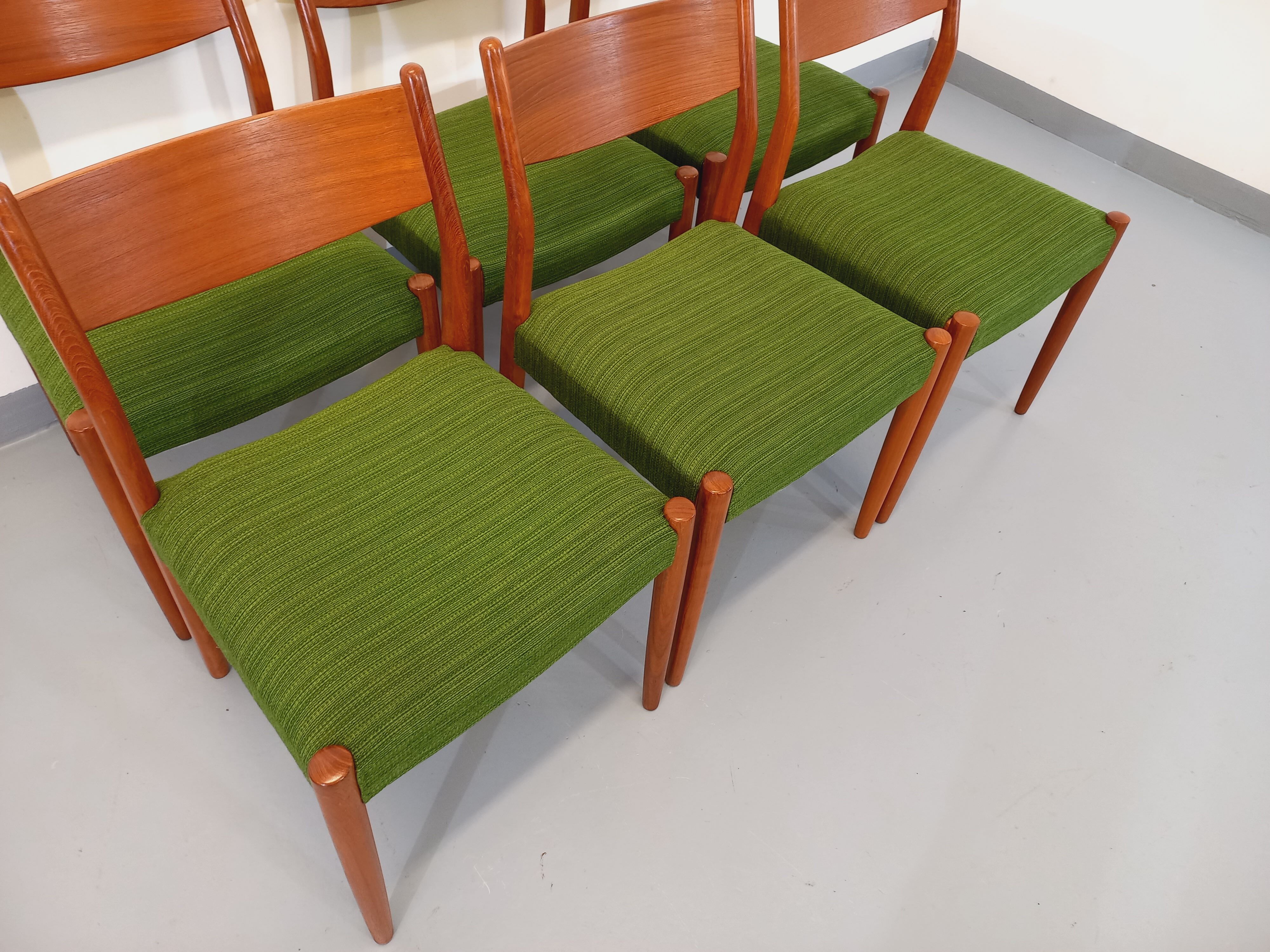 Suite of 6 scandinavian chairs Cees Braakman 50/60s
