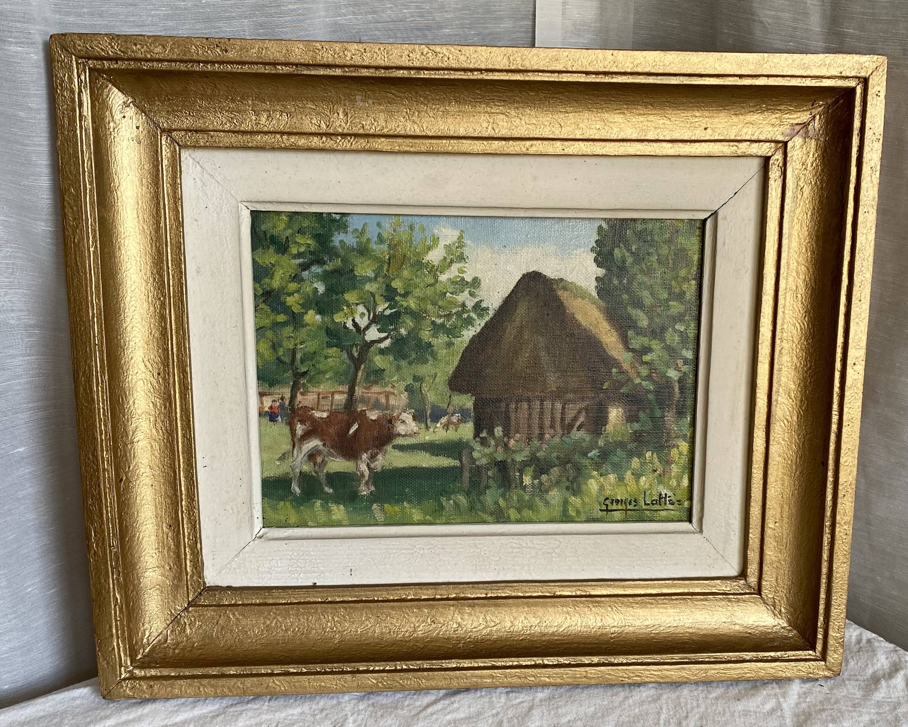 Tableau de gorges lattès vache à la ferme