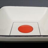 Lot of 6 square plates model Tokyo by Gien H4