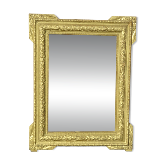 Antique wooden mirror with gilded stucco 65x83cm