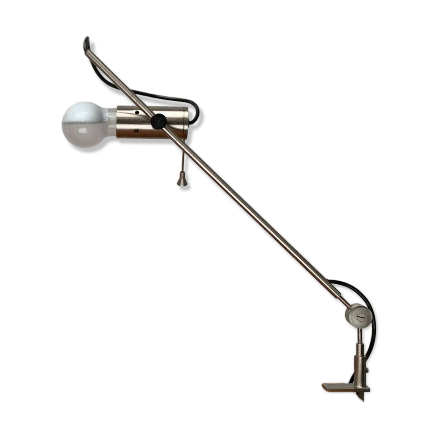 Italian table clamp lamp Model 255 by Tito Agnoli for Oluce, 1950s