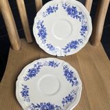 Set of 2 Romantic Sarreguemines tea/chocolate plates