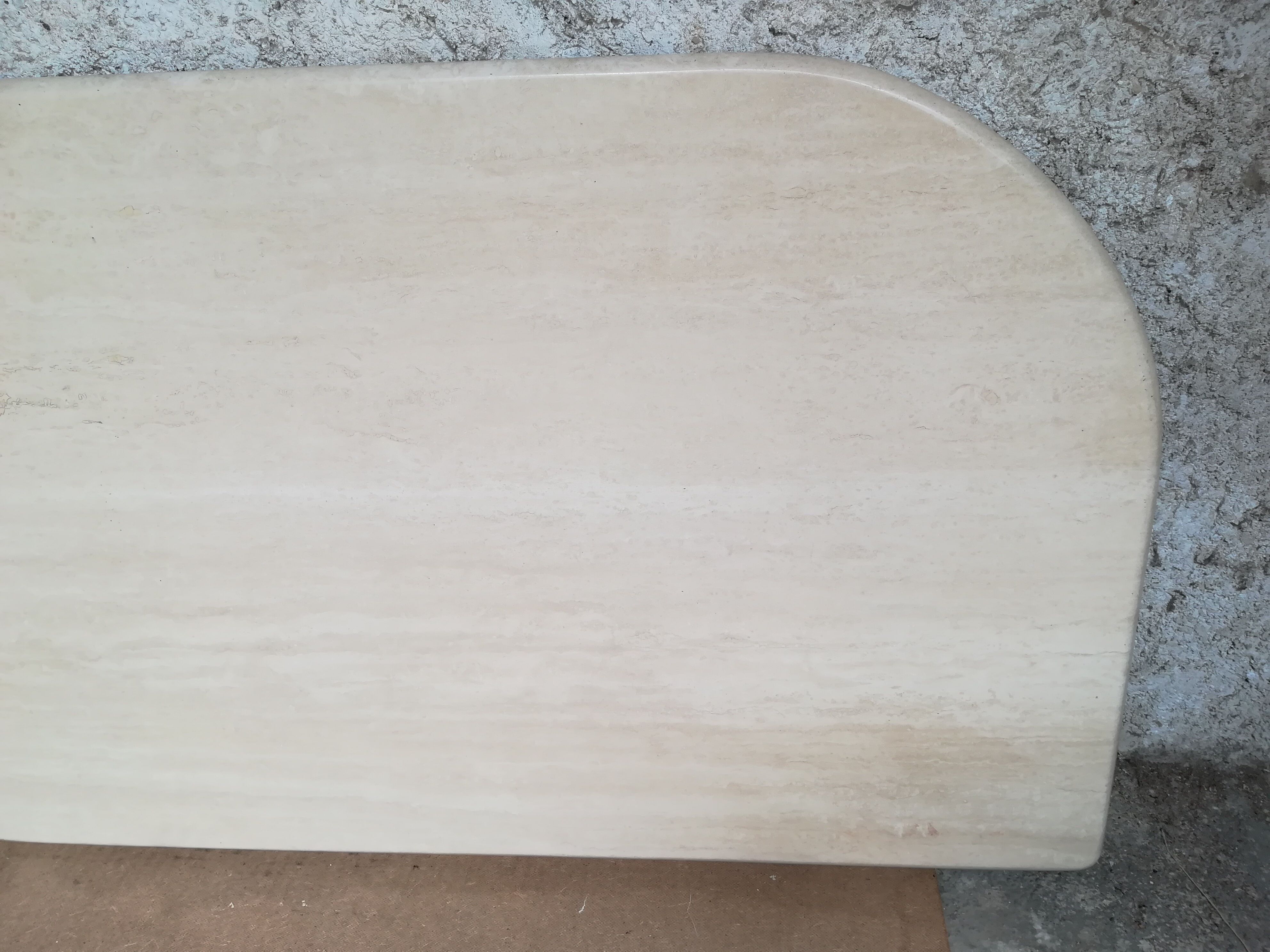 Travertine coffee table