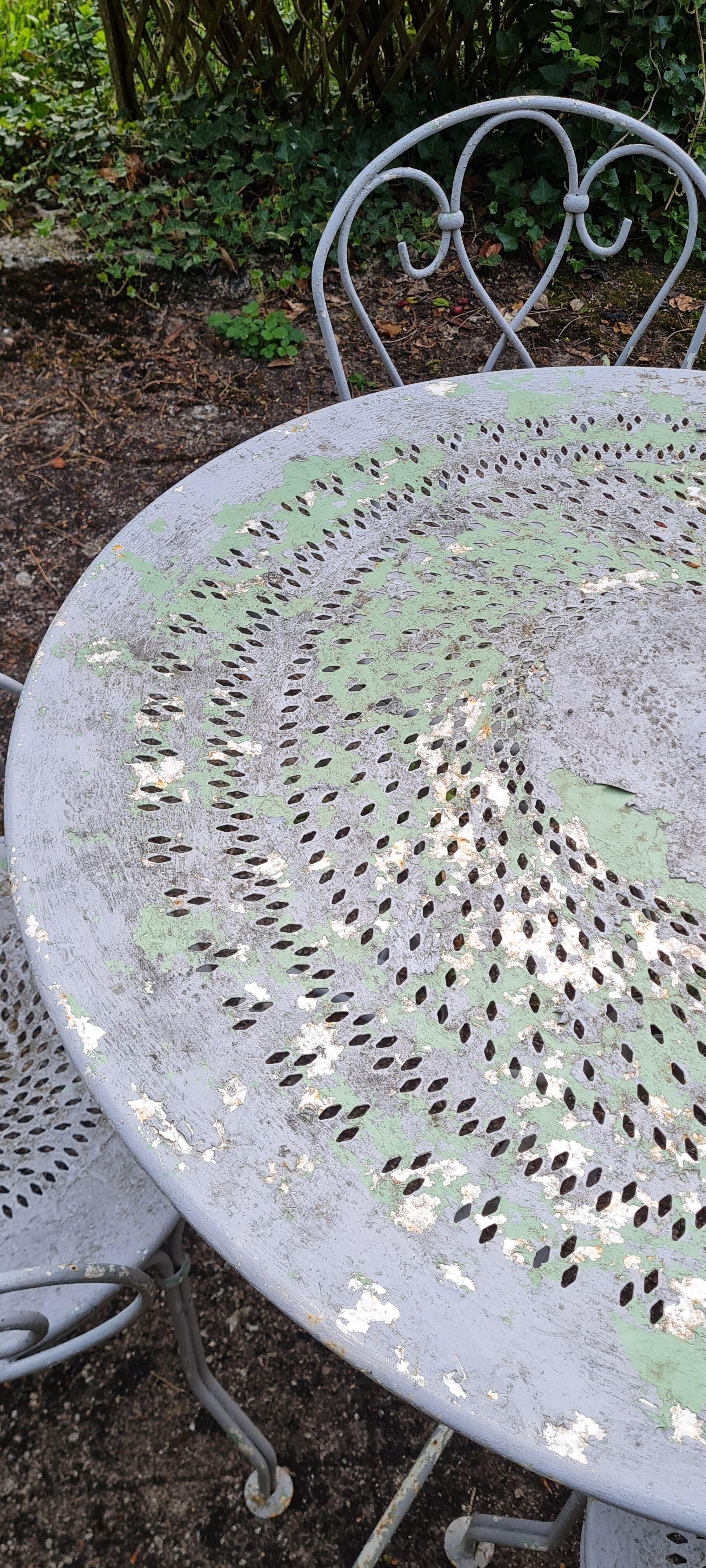 Wrought iron garden furniture