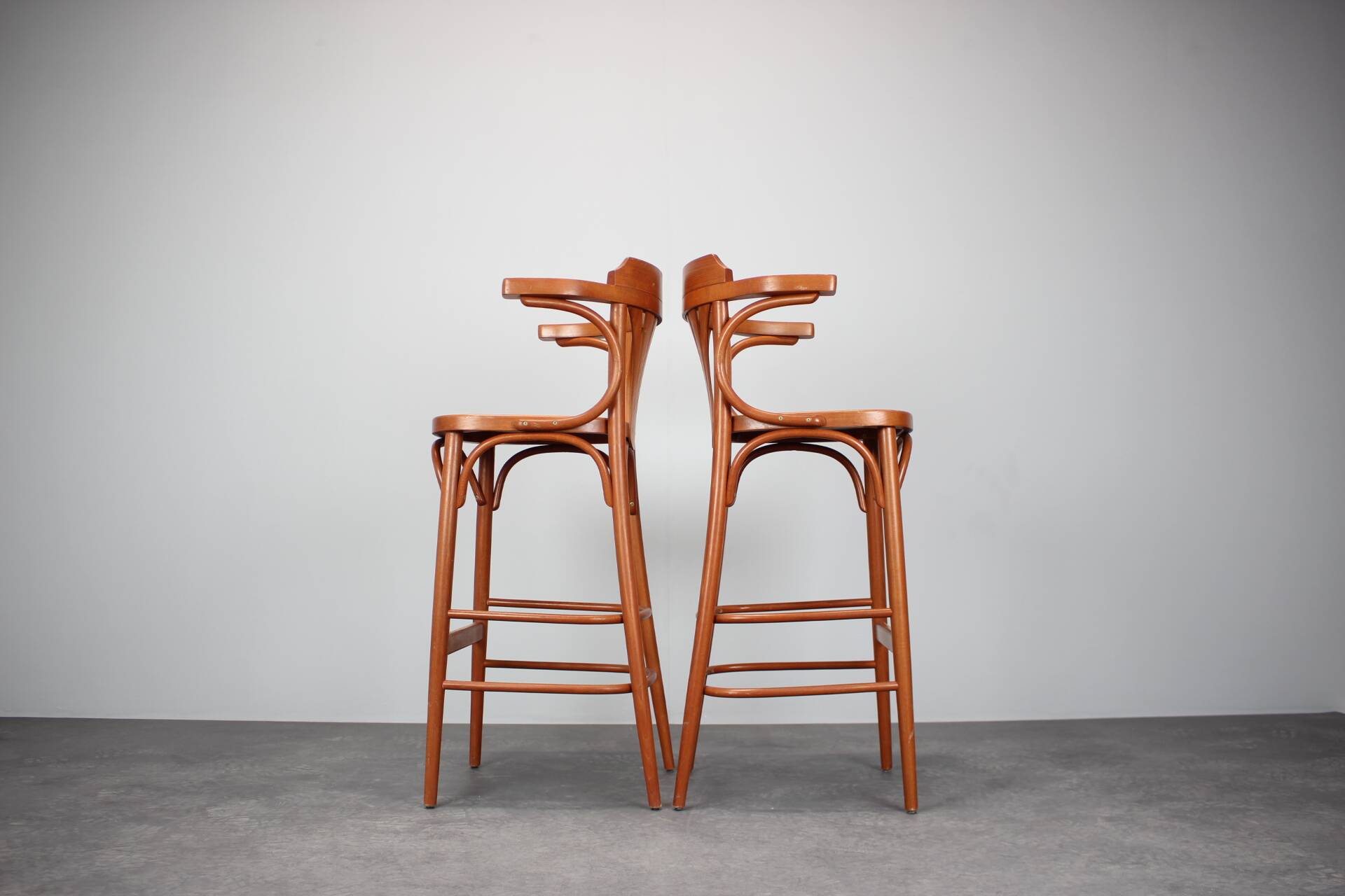 Set of 2 Vintage Bar Stools by TON, 1980