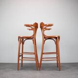 Set of 2 Vintage Bar Stools by TON, 1980