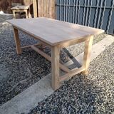 Solid oak farmhouse table with extensions