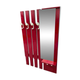 Vintage Wall-Mounted Coat Rack with Mirror and Drawer, 1960s, Czechoslovaki