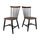 Set of 2 Mid Century Scandinavian Spindle Back Chairs, 1970s