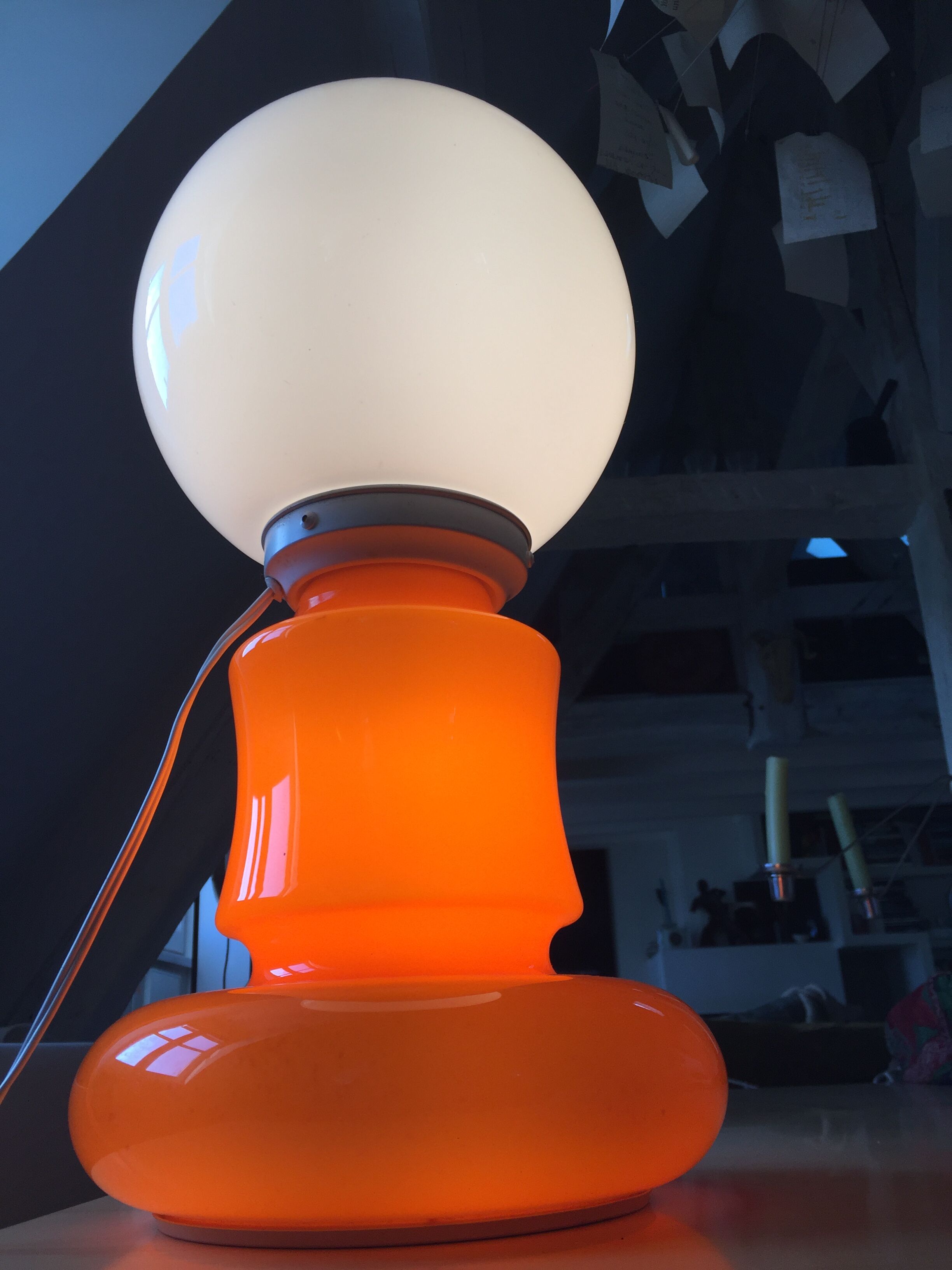 Murano glass pawn lamp