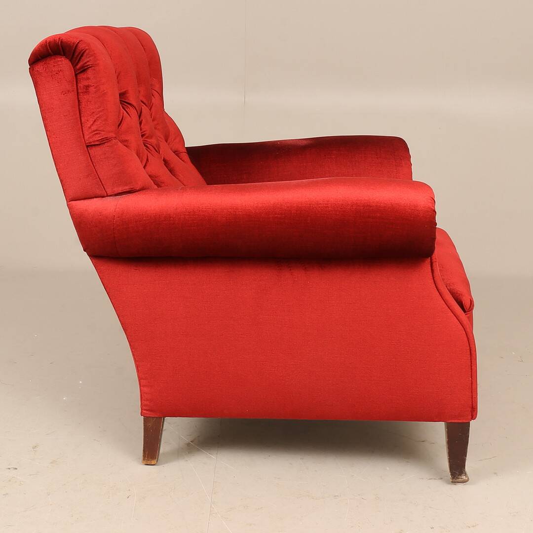 Vintage Pair of Upholstered Armchairs — First Half of the 20th Century