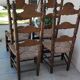 4 antique Provençal wooden chairs