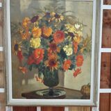 Tableau "bouquet jaune de septembre" signé Charigny