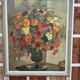 Painting "yellow bouquet of September" signed Charigny